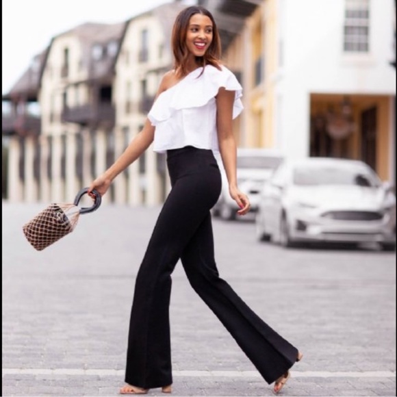 SPANX Pants - Spanx The Perfect Pant Hi-Rise Flare Black Size M NWT